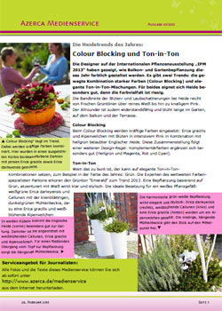 Die Heidetrends des Jahres: Colour Blocking und Ton-in-Ton (01/2013)