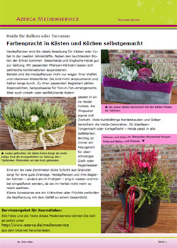 Heide für Balkon oder Terrasse: Farbenpracht in Kästen und Körben selbstgemacht (05/2012)